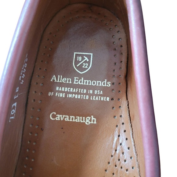 Allen Edmonds CAVANAUGH‎ Oxblood Leather Pinch Penny Classic Loafers 10B USA main image 6